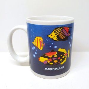 Marco Island Florida Souvenir Mug Coffee Cup Tropical Fish Blue Ocean